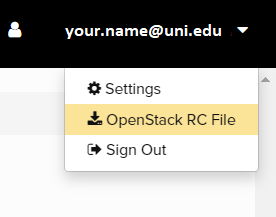 openstackrc-dropdown