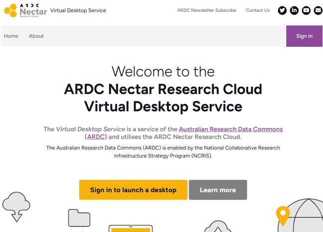 Virtual Desktop Service homepage