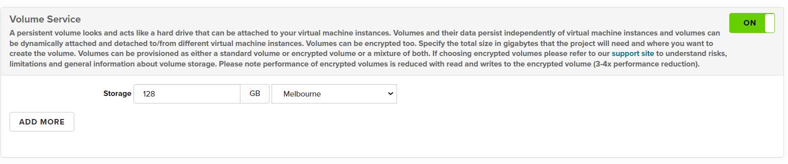 Volume Service - Allocation Request Form